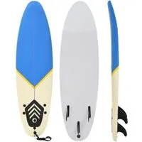 vidaXL Surfbrett 170 cm Blau Creme - Stand Up Board für Wellenreiter - Sonstiges - Genieße die Wellen mit diesem stabilen Surfbrett aus XPE und EPS-Schaum, das Anfängern perfekten Auftrieb bietet und mit robusten Finnen für optimale Kontrolle sorgt.