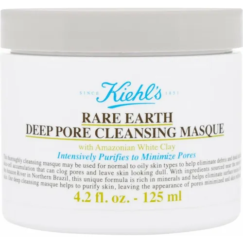 Kiehl's Rare Earth Pore Cleansing Masque 125 ml - Gesichtsmaske zur Porenreinigung, minimiert sichtbar die Poren und enthält weißen Amazonas-Ton für sanfte Reinigung. Ideal für eine klare, beruhigte Haut.