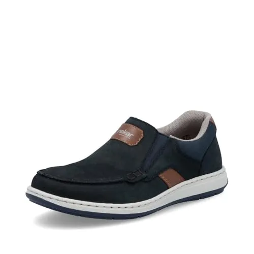 Rieker Herren Low-Top Sneaker 17368 - Laufschuhe mit extra weitem Schnitt für optimalen Komfort, aus hochwertigem Glattleder für ein angenehmes Fußklima und hohe Atmungsaktivität.
