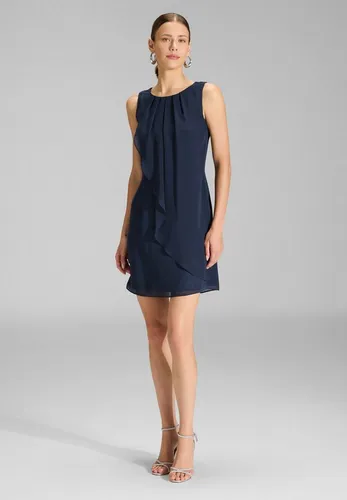 SWING Cocktailkleid - Elegantes Chiffon Kleid in Blau, Größe 44 - Schickes Cocktailkleid aus 100% Polyester mit tailliertem Schnitt. Ideal für festliche Anlässe und sorgt für einen stilvollen Auftritt.