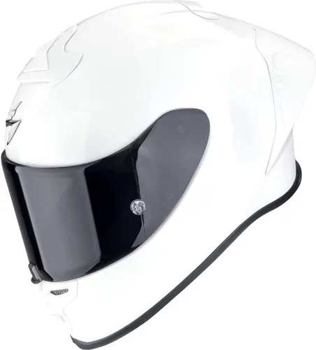 Scorpion EXO-R1 Evo II Air Solid Integralhelm - Weiß - S - Motorradhelm mit ultra leichter TCT Ultra-Schale, optimierter Aerodynamik und verbesserter Belüftung für maximalen Komfort und Sicherheit. Ideal für Rennsport und alle Fahrbedingungen.