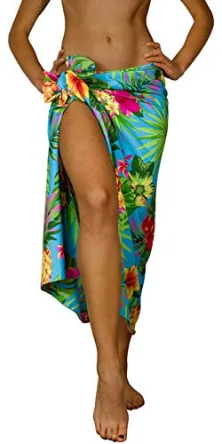 King Kameha Funky Hawaii Cover-up Pareo Sarong, Pineapple, Türkis, Gross
