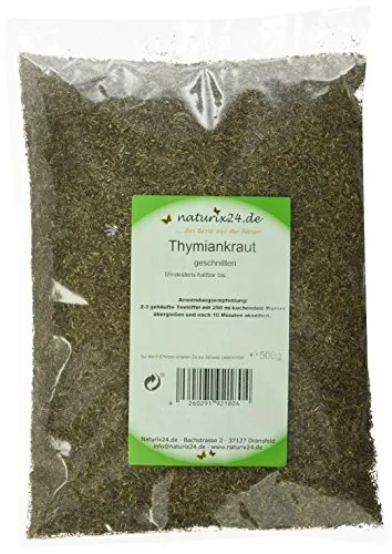 Naturix24 Thymianblätter, Thymian gerebelt, 1er Pack (1 x 500 g)