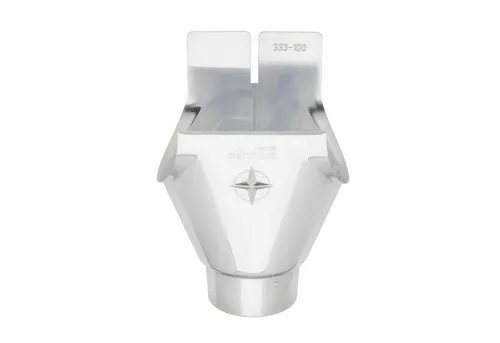 Zambelli Ablaufrohr, (Ablaufstutzen (Oval) verzinkt, gefalzt 280/7 tlg, DN80 Silber), Einhangstutzen für Dachrinne halbrund, Montage ohne löten