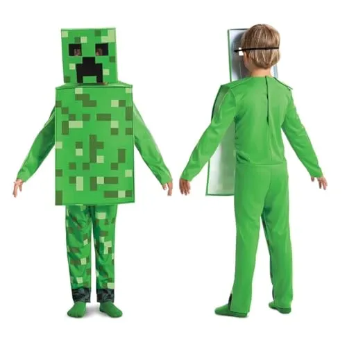 DISGUISE Jakks Pacific Minecraft Kostüm - Creeper (116 cm), offiziell lizenziertes Design für maximale Verkleidungsaufregung und pure Spielfreude