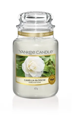 Yankee Candle Camellia Blossom 623 g - Duftkerze in Glasdose, verleiht jedem Raum einen blumigen Duft und eine entspannende Atmosphäre, ideal für Wohnräume und Badezimmer.