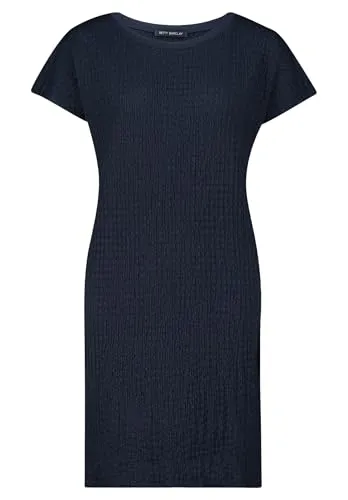 Betty Barclay Damen Plisseekleid Kurzarm 46, dunkelblau
