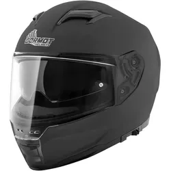 GERMOT GM 350 Integralhelm - Matt Schwarz mit Sonnenblende - Motorradhelm für alle Jahreszeiten, ECE-zugelassen, mit kratzfestem Visier und optimaler Belüftung für hohen Tragekomfort.