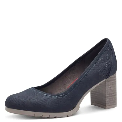 Produktbild s.Oliver Damen Pumps mit Blockabsatz Elegant, Blau (Navy), 41 EU
