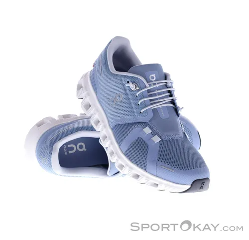 On Cloud 6 Damen Freizeitschuhe in Blau - Größe 7,5 - Laufschuhe für Damen mit innovativer CloudTec-Technologie für maximalen Komfort und optimale Dämpfung beim Laufen und Freizeitaktivitäten.