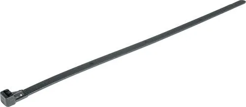 HellermannTyton REL250-PA66W-BK Kabelbinder 250 mm - Kabelbinder für extreme Temperaturen von -40 bis +85 °C, UV-stabilisiert und ideal zur sicheren Kabelorganisation in Büro und Computerumgebungen.
