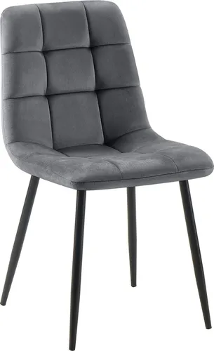 CLP Esszimmerstuhl Antibes Samt dunkelgrau in grau von CLP