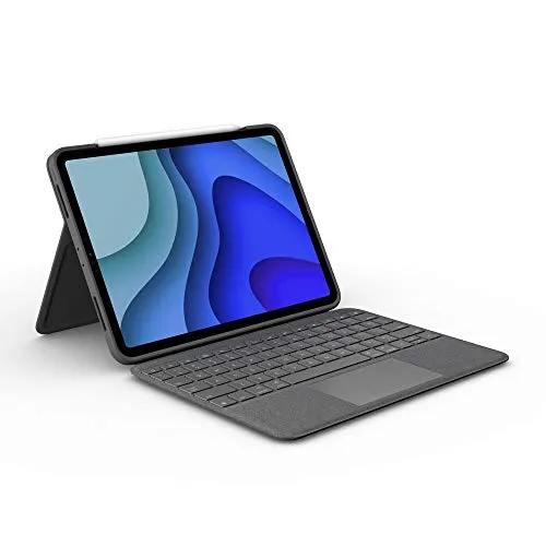 Logitech Folio Touch Tastatur-Case für iPad Pro 11 Zoll - Tablet-PC-Zubehör mit Schweizer QWERTZ-Tastatur, Hintergrundbeleuchtung und hochpräzisem Trackpad für produktives Arbeiten und kreative Anwendungen.