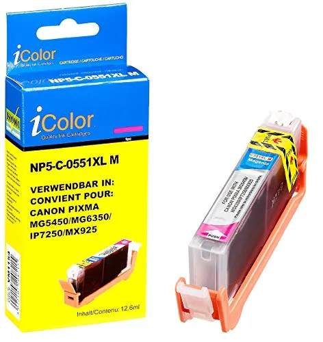 iColor Pixma Mx 925, Canon: Patrone für Canon (ersetzt CLI-551M XL), Magenta mit CHIP (Alternative Druckerpatronen, Pixma IP 7250, mg 5400 Series)