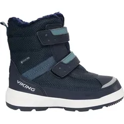 Viking Play Reflex Warm GTX 2V navy/charcoal (577) 27 - Strapazierfähiger Winterstiefel für Kinder - Kinder Stiefel mit wasserdichter GORE-TEX-Membran, optimaler Wärmeisolierung und kinderfreundlichen Klettverschlüssen für einfaches An- und Ausziehen.