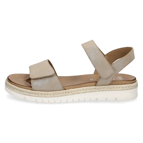 ara Damen Jamaika Sandal, Sand, 38 EU - Wanderschuhe mit weichem Velourleder-Obermaterial, ideal für Komfort und Stil bei sommerlichen Ausflügen.