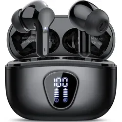 BESNOOW Bluetooth Kopfhörer In Ear, Wireless 5.4 - Schwarz - Erleben Sie mit den BESNOOW Bluetooth Kopfhörern HiFi Stereo Klang und bis zu 40 Stunden Akkulaufzeit. Ideal für Sport und Freizeit dank IP7 Wasserschutz und ergonomischem Design – Ihr perfekter Begleiter für jeden Moment.