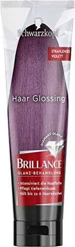 Brillance Glanz-Behandlung, Haar Glossing Strahlendes Violett (150 ml) - Haarfarben-Glasuren – Intensiviert die Haarfarbe und sorgt für strahlenden Glanz, hält bis zu 6 Haarwäschen und ist einfach wie eine Maske anzuwenden.