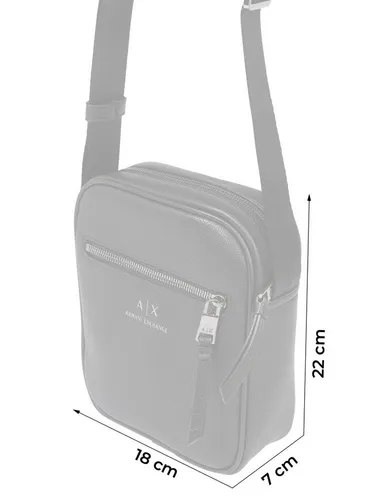 Armani Exchange Herren Essential Dino Umhängetasche - Stylische Zip Around Crossbody in Nero, ideal für den täglichen Gebrauch und mit praktischem Front Pocket für einfachen Zugriff.