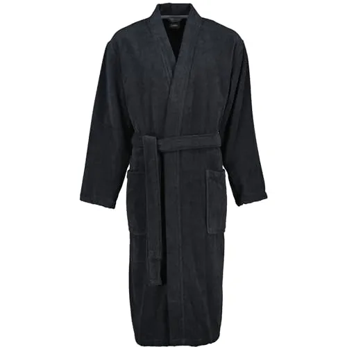 Cawö Home Herren Bademantel Kimono Uni 828 lava - 97 S - Bademantel für Herren im zeitlosen Kimono-Design, aus pflegeleichtem Walkfrottier, 100% Baumwolle und trocknergeeignet für höchsten Komfort.
