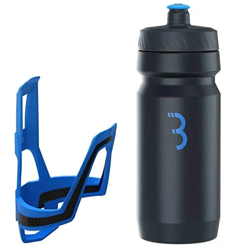 BBB Cycling Flaschenhalter Fahrrad Combo Fueltank Wasserflasche BBC-03C, Blau Schwarz / Schwarz Blau, 550 ml