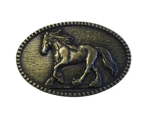 BELTINGER Gürtelschnalle Pferd 4,0 cm in gold von BELTINGER