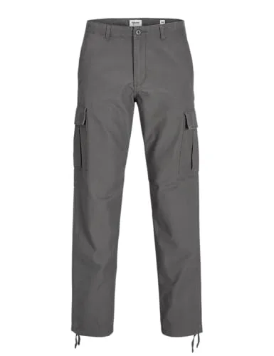 Jack & Jones Cargohose JPSTKANE BARKLEY CARGO PANT NOOS - Modische Cargohose aus 100% Baumwolle in Castlerock, pflegeleicht und mit praktischen Cargotaschen, ideal für lässige Outfits.