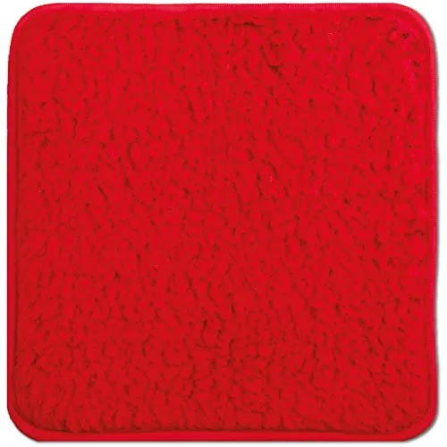 Bestlivings Lammflor Stuhlkissen Sitzkissen Polsterkissen 36x36 cm Auswahl: rot - Salsa