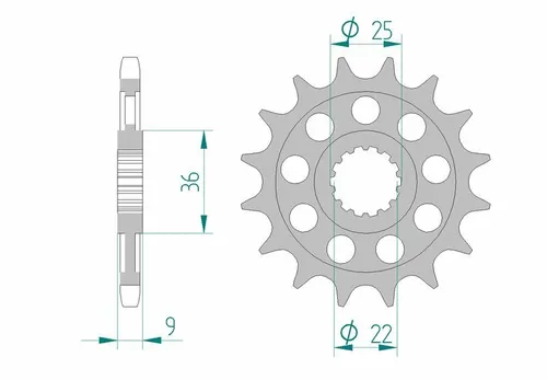 Ritzel AFAM Standardstahl 94900 - 525