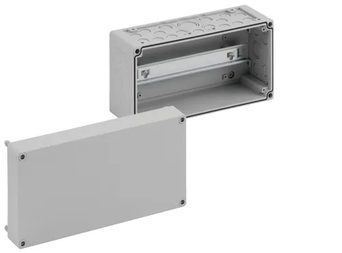 Spelsberg RKA 4/34-L Leergehäuse - IP65 Reihenklemmengehäuse, ideal für Standardinstallationen im Innenbereich. Mit umfangreichem Zubehör und robustem Kunststoff für zuverlässigen Schutz.