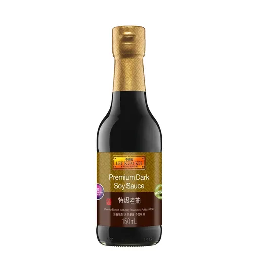 LEE KUM KEE Premium Dark Soy Sauce | Superiore dunkle Sojasauce für asiatische Gerichte | 150ml Flasche | Würzige Tischsauce