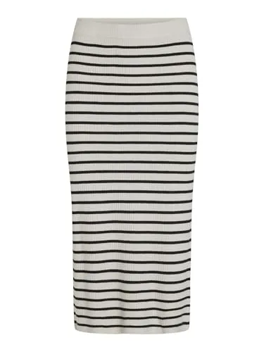 Vila VIZICHA Striped MIDI Knit Skirt von VILA