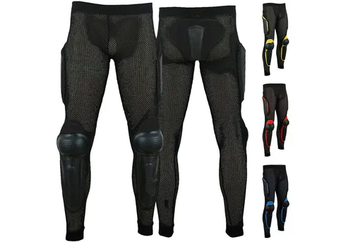 German Wear Protektorenhose XXL Schwarz - Motorradhosen mit hochdichtem EVA-Schutz für Knie und Oberschenkel – ideal für Sicherheit beim Motorradfahren, BMX und Skateboarden. Atmungsaktives Design für optimalen Komfort.