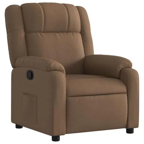 vidaXL Relaxsessel Braun Stoff - Bequem entspannen - Fernseh- & Relaxsessel mit manueller Liegefunktion für individuellen Komfort. Dick gepolstert, atmungsaktiv und langlebig – ideal für entspannte Stunden.