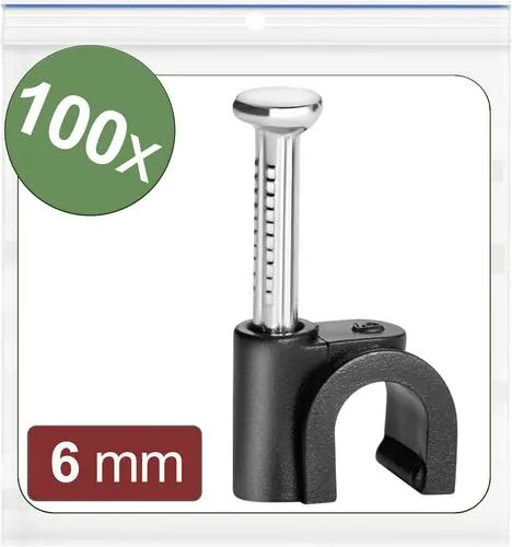 Quadrios 24CA430 Nagelschellen 24CA430 Bündel-Ø-Bereich 3 bis 6mm Schwarz 100St.