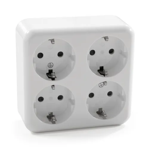 SCHUTZKONTAKT-STECKDOSE 4-FACH MCPOWER