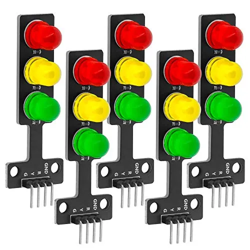 AZDelivery 5 x LED Ampel Modul Creative DIY Mini-Ampel 3,3-5V 8mm kompatibel mit Arduino inklusive E-Book!