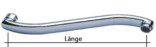 S-Auslauf Auslauf für Wand-Armaturen chrom - 3/4