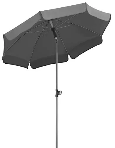 Schneider Sonnenschirm Locarno, anthrazit, 150 cm rund, Gestell Stahl, Bespannung Polyester, 2 kg