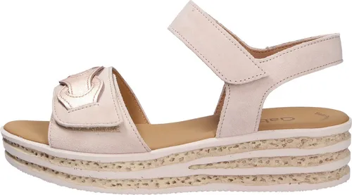 GABOR Keilsandalette Damen Gr. 41 rosa - Modische Riemchensandale aus Ziegenveloursleder mit praktischen Klettverschlüssen. Ideal für den Sommer, bequem und stylisch!