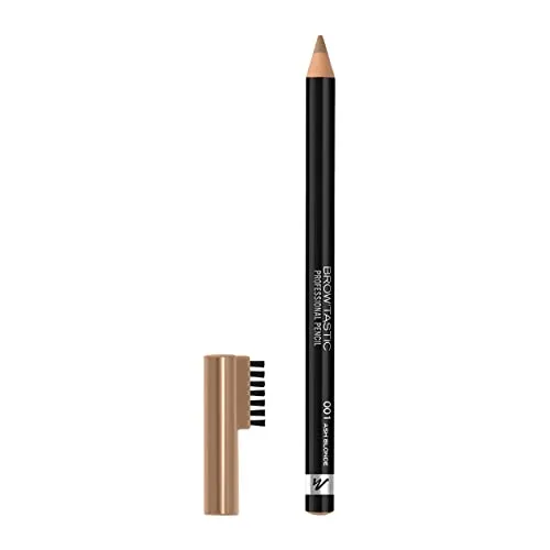 Manhattan Brow'Tastic Professional Pencil Fb. 001 Ash Blonde, Augenbrauenstift mit integriertem Bürstchen, 1,4 g