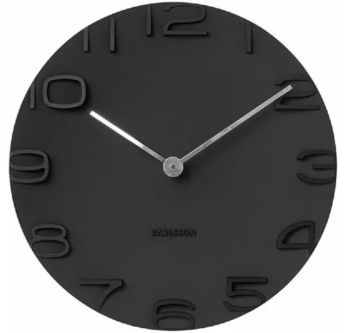 Karlsson On The Edge Wanduhr, Schwarz - Moderne Wanduhr aus pflegeleichtem Kunststoff, ideal für jedes Interieur. Funktioniert mit 1 AA-Batterie und hat einen Durchmesser von 42 cm.