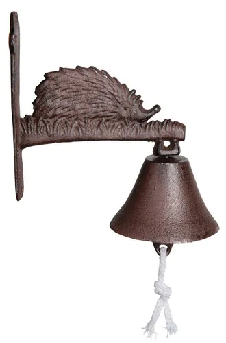 esschert design Dekohänger Türglocke Igel Handgegossen aus Gusseisen Antik-Rost für Hauseingang