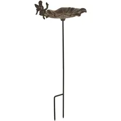 Produktbild Beliani Garten-Vogeltränke, Braun, Metall, 27x65x27 cm, Gartenzubehör, Gartenpflege, Vogelhäuser