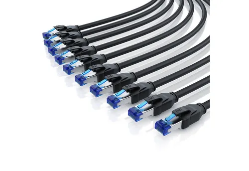 Primewire CAT.8 LAN-Kabel, 50 cm, RJ-45 - Hochgeschwindigkeits-Patchkabel CAT.8 mit 40 Gbit/s für blitzschnelle Netzwerkverbindungen. Ideal für alle netzwerkfähigen Geräte, flexibel und einfach zu verlegen.