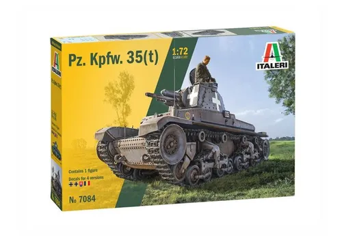 Italeri 7084S 1:72 Ger. Panzerkampfwagen 35 (t) - Detaillierter Modellbausatz für Standmodellbau, inklusive bebilderter Anleitung zum selbstständigen Aufbau