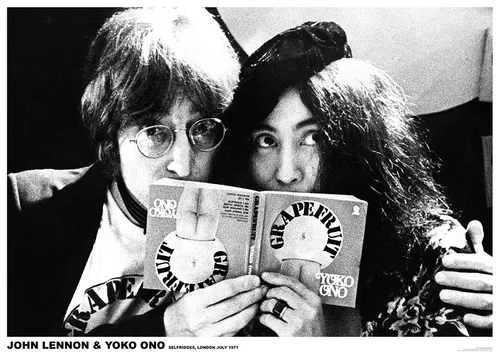 Poster JOHN LENNON & YOKO ONO - London 1971 ca85x60cm NEU 15236