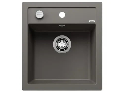 Blanco Dalago 45 Granitspüle mit Ablauffernbedienung, vulkangrau (527242) - Sanitäranlagen & Zubehör - Große Kapazität in modernem Design, ideal für kleine Küchen mit durchgehender Batteriebank für flexible Armaturenauswahl.