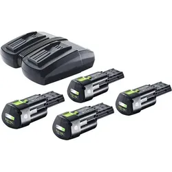 Festool Energie Set 4x BP 18 Li 3,0 Ergo I – Akku 18 V mit TCL 6 DUO Lader