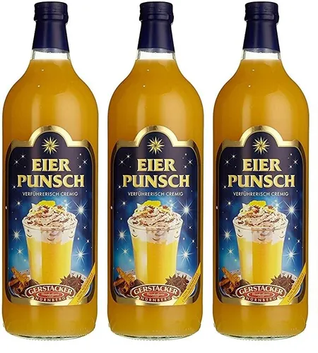 Gerstacker Eierpunsch 1 Liter - 8,6% vol. - Wein & Sekt, aromatischer Eierpunsch in praktischer 1-Liter-Flasche, ideal für gemütliche Winterabende und festliche Anlässe.
